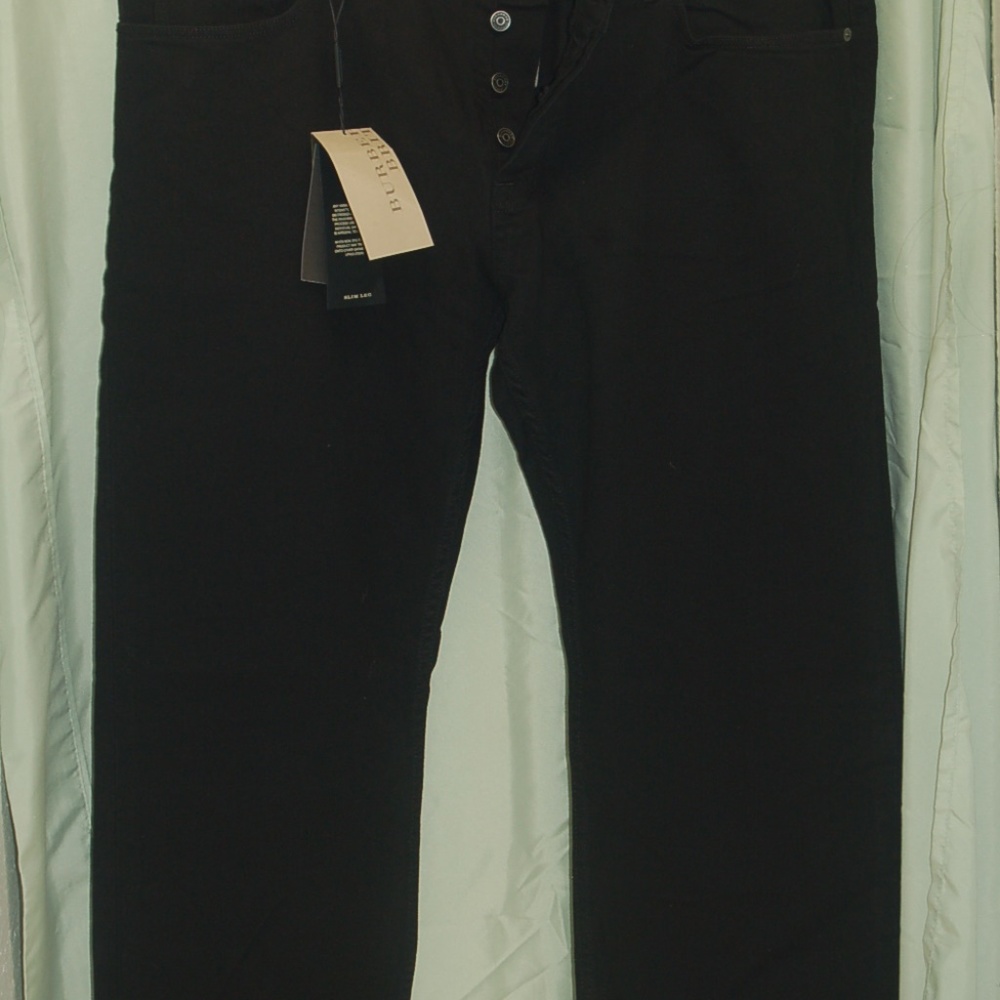 BURBERRY BRIT BUTTON FLY STRAIGHT LEG JEAN
